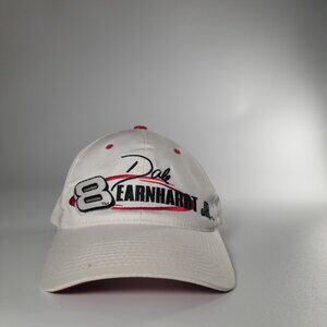 NASCAR DALE EARNHARDT JR. # 8 WHITE SNAPBACK HAT CAP by CHASE AUTHENTICS